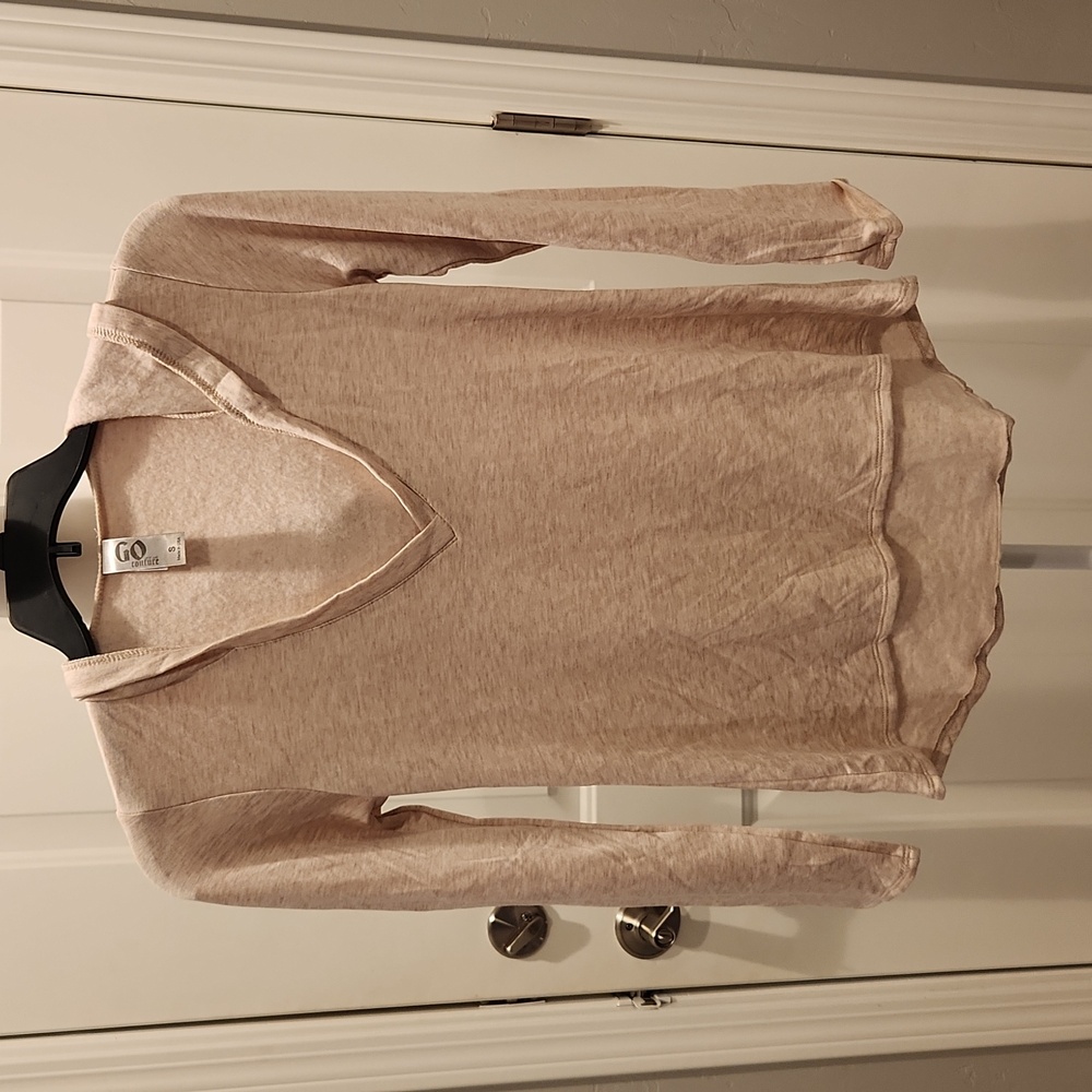 NWOT- Go Couture Soft Hooded Top - Picture 1 of 4